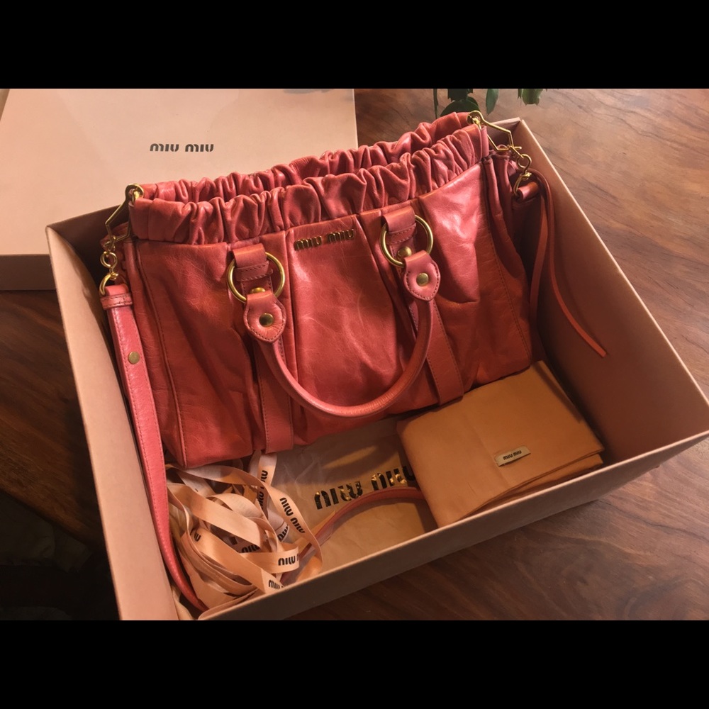 Miu Miu Vitello Lux Rosa Crossbody - Picture 3 of 17